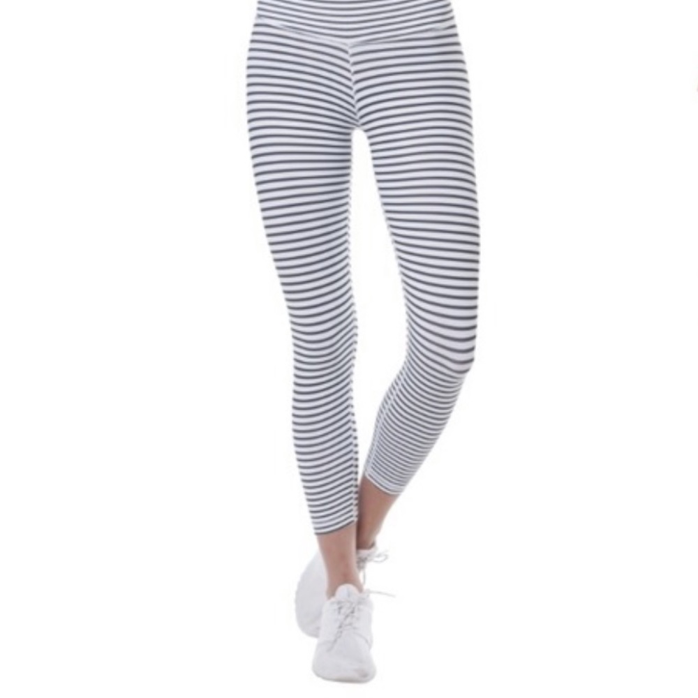 DYI Black and White Stripe Leggings XS Like New